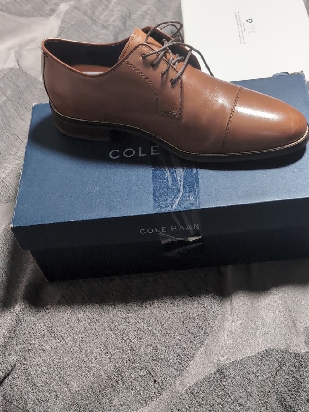 Cole Haan Men’s Brown Leather Cap-Toe Oxford